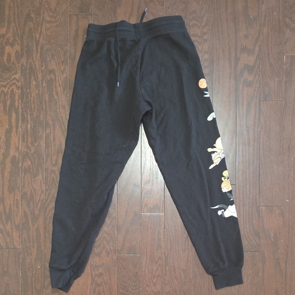 Kids Black Tune Squad Joggers with Character Graphics - Picture 5 of 5